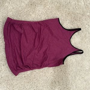lululemon scoop back rouched sides tank top, size 6